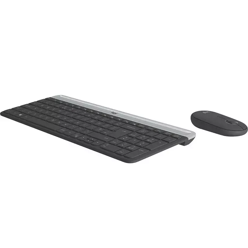 Logitech MK470 Kabellose Tastatur+Maus, Graphit, Maus inklusive, QWERTY US, USB