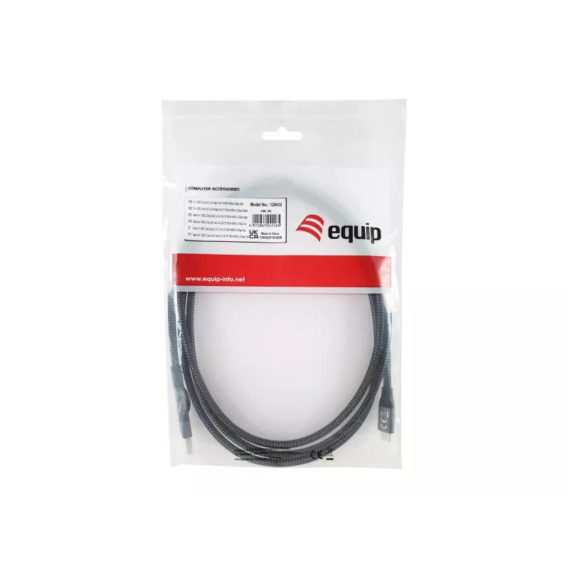 Equip 128432 USB-Kabel USB 3.2 Gen 2x2 2 m USB A/USB C USB C Schwarz