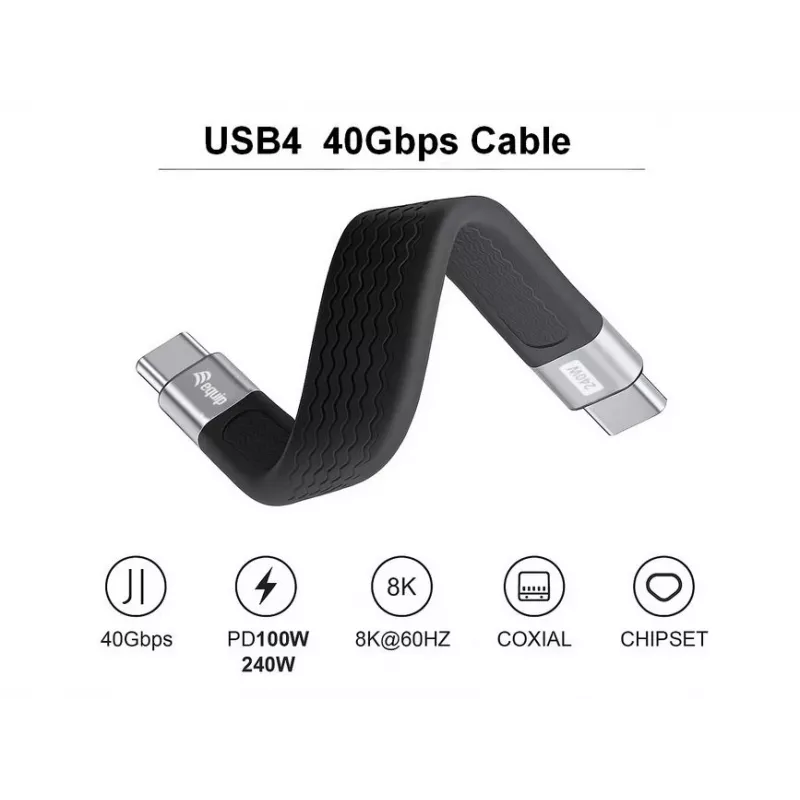 Equip 128410 USB-Kabel USB4 Gen 3x2 0,13 m USB C Schwarz