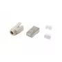 Equip Cat.6A RJ45 geschirmtes Stecker-Set 100 Stück Edelstahl transparent weiß