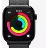 Apple Watch Ultra 3 GPS + Cellular 49mm Gehäuse aus schwarzem Titan mit schwarzem Titan Milanese Loop, groß