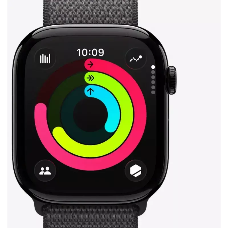 Apple Watch Ultra 3 GPS + Cellular 49mm Gehäuse aus schwarzem Titan mit schwarzem Titan Milanese Loop, groß