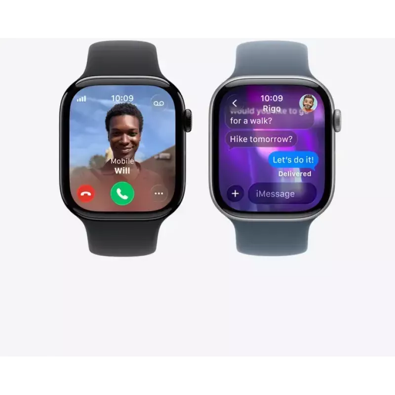 Apple Watch Ultra 3 GPS + Cellular 49mm Gehäuse aus schwarzem Titan mit schwarzem Titan Milanese Loop, groß
