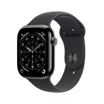 APPLE Watch Series 11 GPS + Cellular 46mm Schiefer Titanium Gehäuse mit schwarzem Sportarmband M/L