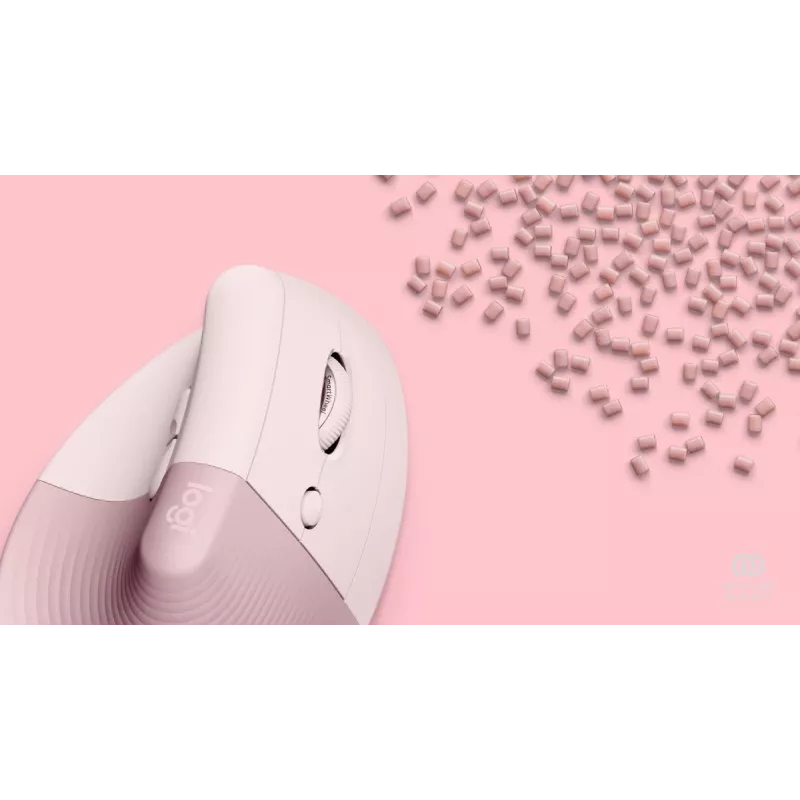 LOGITECH Lift Rechtshänder Maus Wireless Rose / Dark Rose