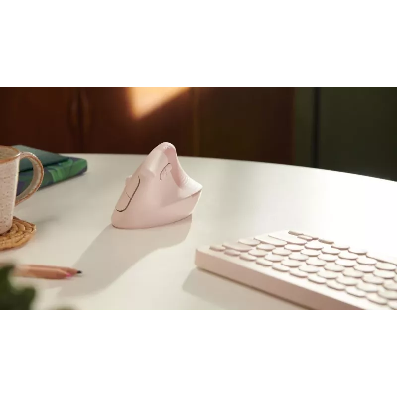 LOGITECH Lift Rechtshänder Maus Wireless Rose / Dark Rose