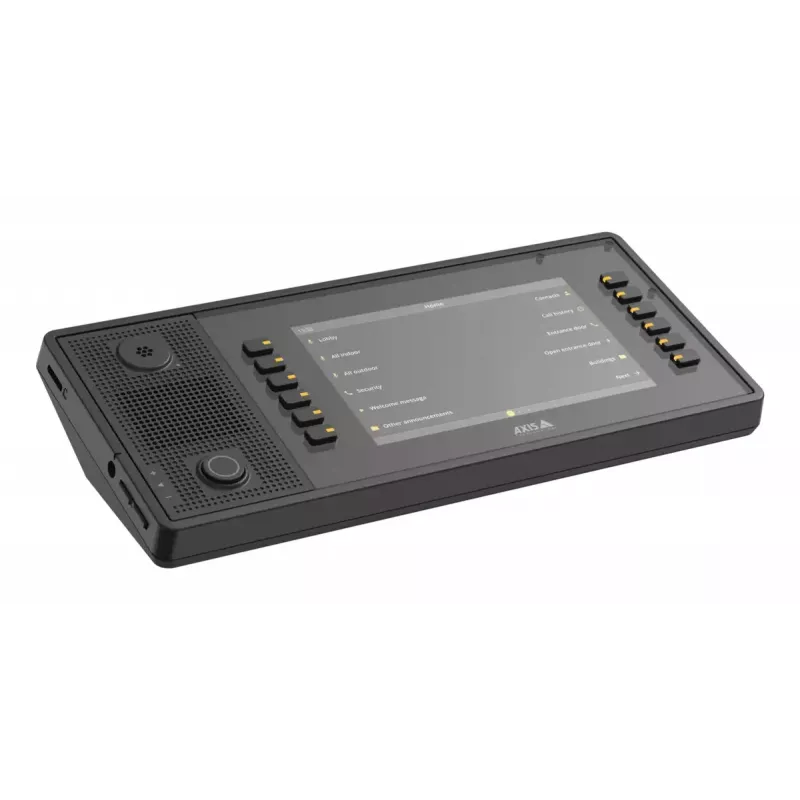 Video-Gegensprechanlage AXIS C6110 mit 17,8 cm (7 Zoll) 1024×600 Display, MicroSD bis 1 TB, schwarz