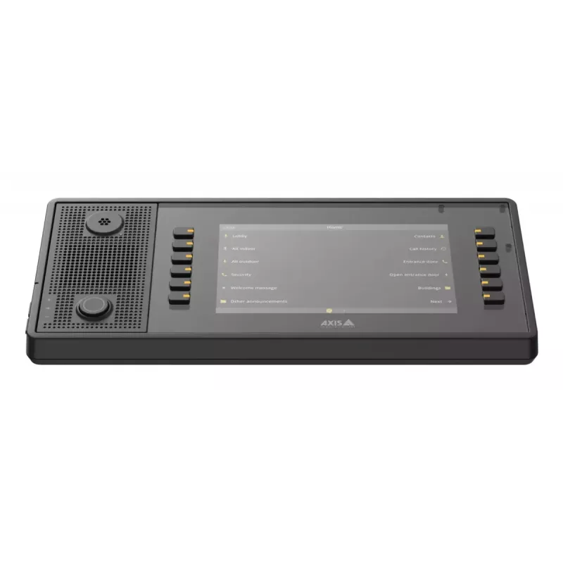 Video-Gegensprechanlage AXIS C6110 mit 17,8 cm (7 Zoll) 1024×600 Display, MicroSD bis 1 TB, schwarz