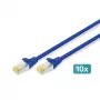 Netzwerkkabel Digitus CAT 6A S/FTP RJ-45 3 m blau