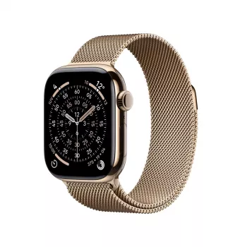 APPLE Watch Series 11 GPS + Cellular 42mm Gold Titanium Gehäuse mit Gold Milanese Loop