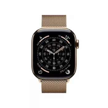 APPLE Watch Series 11 GPS + Cellular 42mm Gold Titanium Gehäuse mit Gold Milanese Loop