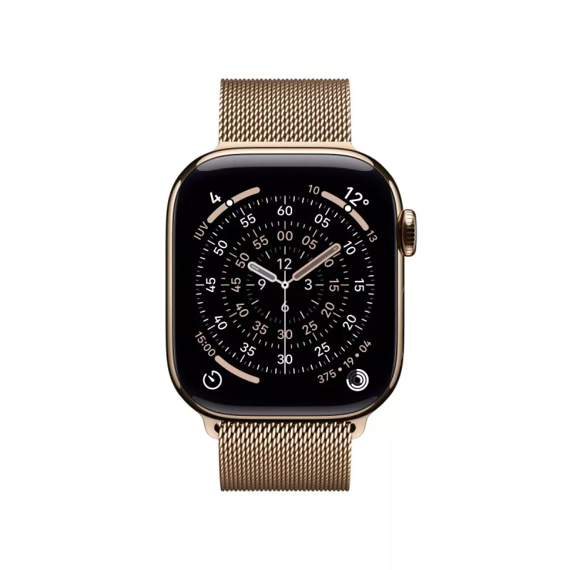 APPLE Watch Series 11 GPS + Cellular 42mm Gold Titanium Gehäuse mit Gold Milanese Loop