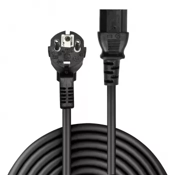 Lindy 3m Schuko 2-Pin-Stecker auf IEC C13 Netzkabel, Schwarz, 3 m, CEE7/7, C13-Kupplung
