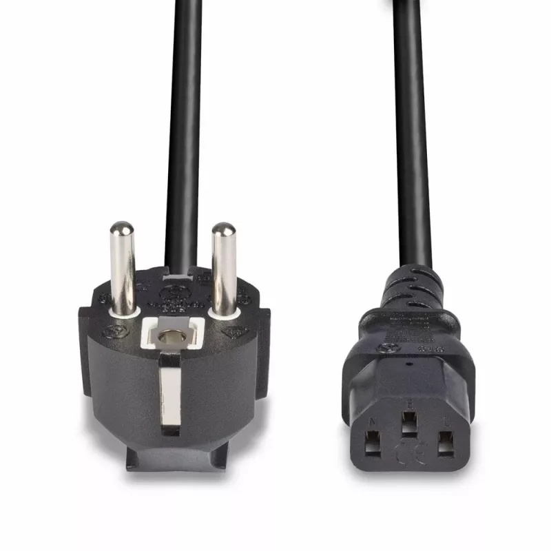 Lindy 3m Schuko 2-Pin-Stecker auf IEC C13 Netzkabel, Schwarz, 3 m, CEE7/7, C13-Kupplung
