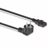 Lindy 3m Schuko 2-Pin-Stecker auf IEC C13 Netzkabel, Schwarz, 3 m, CEE7/7, C13-Kupplung