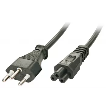 Lindy 30412 Netzkabel Schwarz 2 m C5-Kupplung