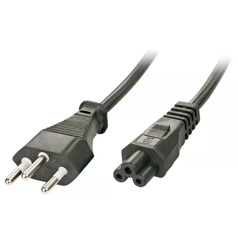 Lindy 30412 Netzkabel Schwarz 2 m C5-Kupplung