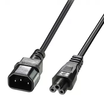 Lindy 1m C5 auf C14 Netzkabel, bleifrei