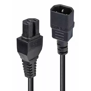 Lindy 2m IEC C14 auf IEC C15 'Hot Condition' Stromkabel, Schwarz