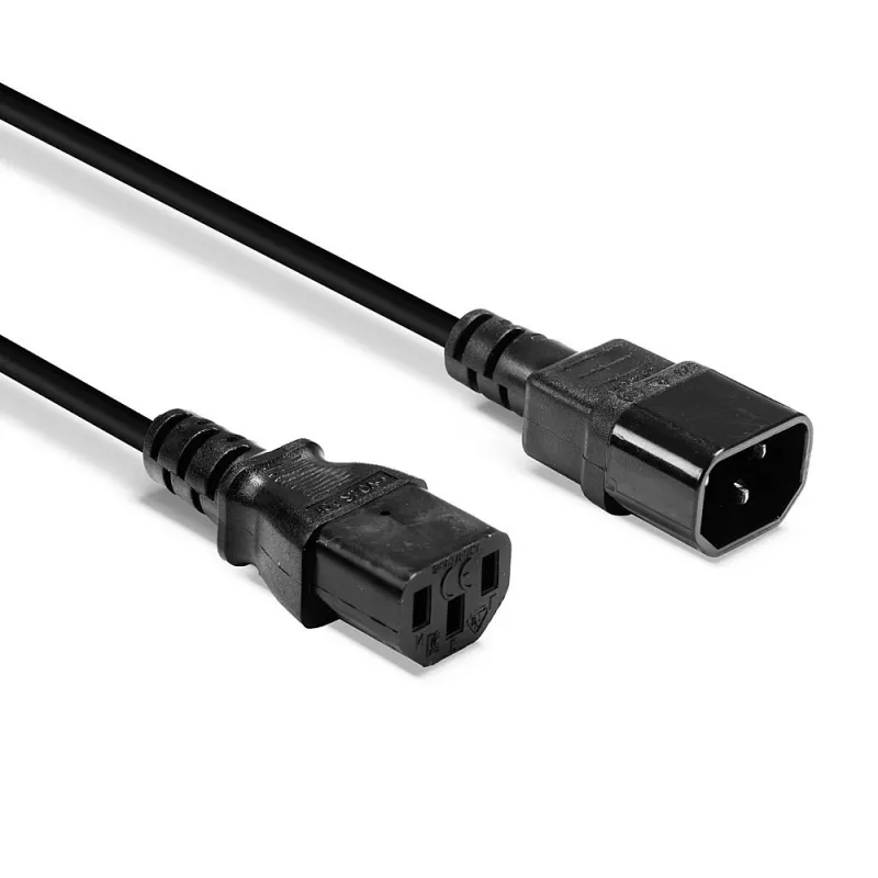 Lindy 1m IEC-Verlängerungskabel, Schwarz, 1 m, C14-Kupplung, C13-Kupplung