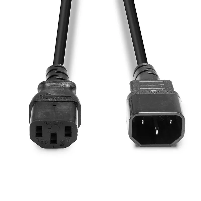 Lindy 1m IEC-Verlängerungskabel, Schwarz, 1 m, C14-Kupplung, C13-Kupplung