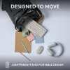 Kompakte Mini-Tastatur Logitech Pebble Keys 2 K380s — RF Wireless + Bluetooth, QWERTY US International, weiß