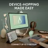 Kompakte Mini-Tastatur Logitech Pebble Keys 2 K380s — RF Wireless + Bluetooth, QWERTY US International, weiß
