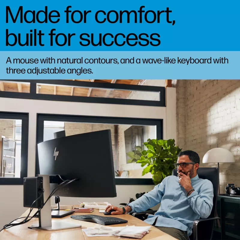 HP 685 Comfort Dual-Mode Tastatur- und Maus-Kombo kabellos Bluetooth Vollformat