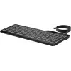 HP 405 Multi-Device Hintergrundbeleuchtete Kabelgebundene Tastatur, Vollgröße (100%), Kabelgebunden, USB, Membran, QWERTY, Schwarz