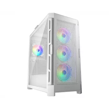 COUGAR Midi-Tower-Gehäuse Duoface Pro ARGB, Weiß, Midi-Tower, PC, Weiß, ATX, EATX, micro ATX, Mini-ITX, SSI CEB, Metall, Nylon, gehärtetes Glas, Multi