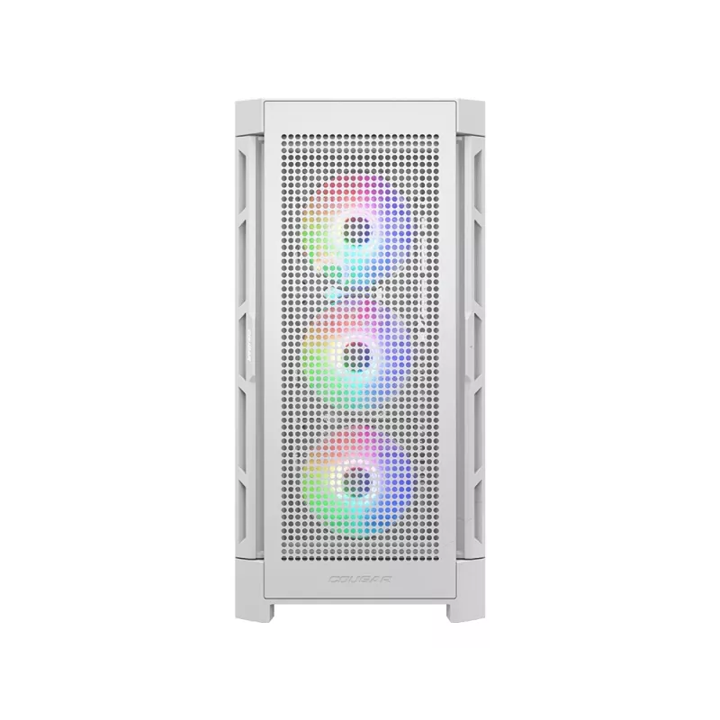 COUGAR Midi-Tower-Gehäuse Duoface Pro ARGB, Weiß, Midi-Tower, PC, Weiß, ATX, EATX, micro ATX, Mini-ITX, SSI CEB, Metall, Nylon, gehärtetes Glas, Multi