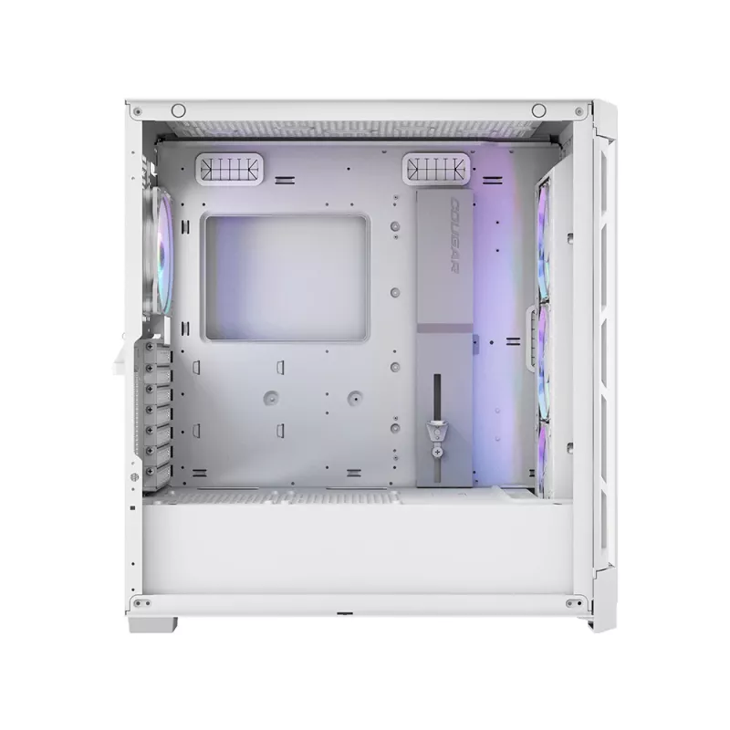 COUGAR Midi-Tower-Gehäuse Duoface Pro ARGB, Weiß, Midi-Tower, PC, Weiß, ATX, EATX, micro ATX, Mini-ITX, SSI CEB, Metall, Nylon, gehärtetes Glas, Multi