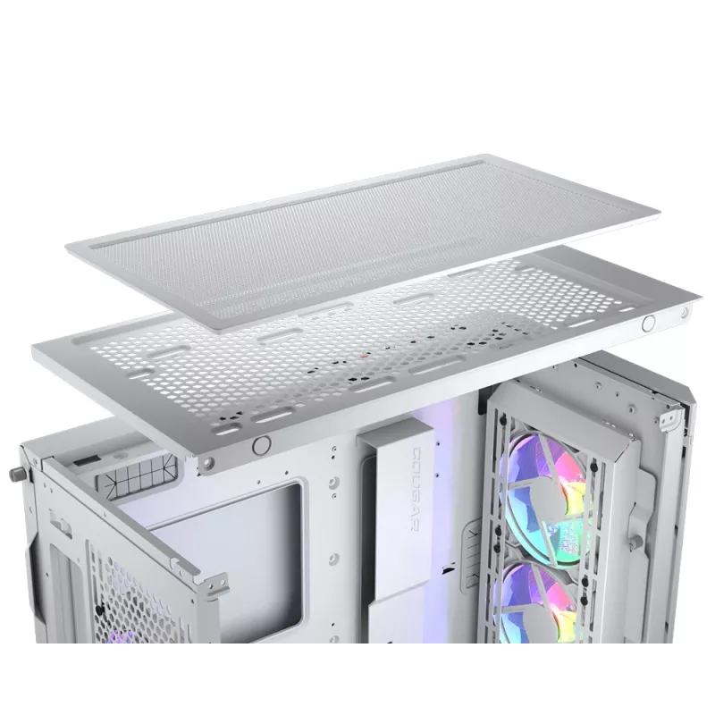 COUGAR Midi-Tower-Gehäuse Duoface Pro ARGB, Weiß, Midi-Tower, PC, Weiß, ATX, EATX, micro ATX, Mini-ITX, SSI CEB, Metall, Nylon, gehärtetes Glas, Multi