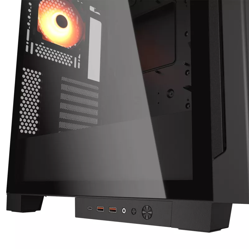 COUGAR Midi-Tower-Gehäuse, Airface ECO, ARGB, Schwarz
