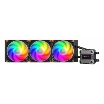 COUGAR CPU Wasserkühlung Poseidon Ultra 360, ARGB, Schwarz, All-in-One Flüssigkeitskühlung, 12 cm, 500 RPM, 2200 RPM, Schwarz