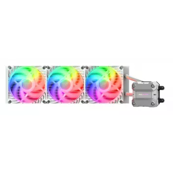 COUGAR CPU Wasserkühlung Poseidon Ultra 360, ARGB, Weiß, All-in-One-Flüssigkeitskühler, 12 cm, 500 U/min, 2200 U/min, Weiß