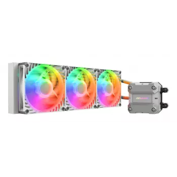 COUGAR CPU Wasserkühlung Poseidon Ultra 360, ARGB, Weiß, All-in-One-Flüssigkeitskühler, 12 cm, 500 U/min, 2200 U/min, Weiß