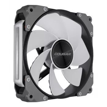 COUGAR Gehäuselüfter Apolar 120 ARGB, Reverse Blade, Schwarz, Lüftermodul, Schwarz, 3-Pin + 4-Pin, 1 Lüfter, 75,38 cfm, 37,1 dB