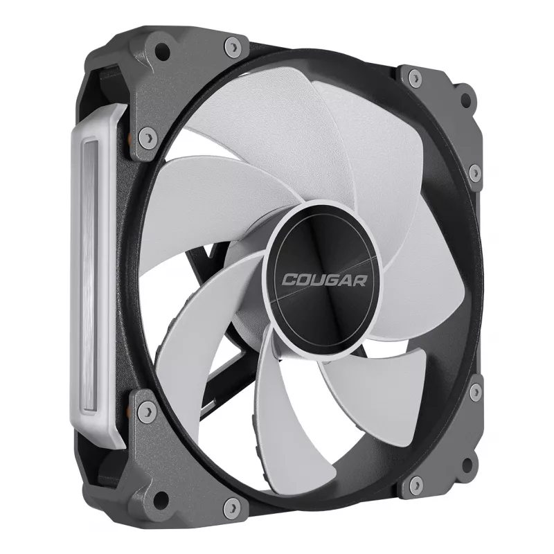 COUGAR Gehäuselüfter Apolar 120 ARGB, Reverse Blade, Schwarz, Lüftermodul, Schwarz, 3-Pin + 4-Pin, 1 Lüfter, 75,38 cfm, 37,1 dB
