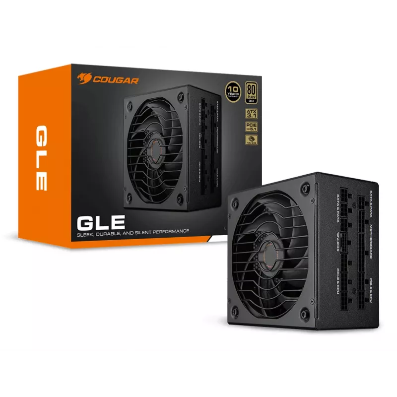 COUGAR Netzteil GLE 1000W ATX3.1 / 80 Plus Gold, 1000 W, 100 - 240 V, 50/60 Hz, 15-7.5 A, 120 W, 1000 W