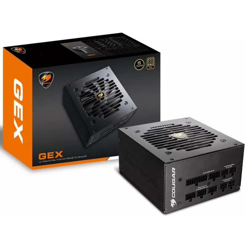 COUGAR Netzteil GEX 750W ATX3.0 / 80 Plus Gold / Modular, 750 W, 100 - 240 V, 50 - 60 Hz, 10 - 5 A, 10 A, 5 A