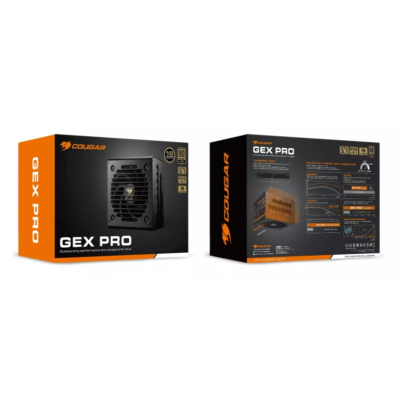 COUGAR Netzteil GEX PRO 650W ATX3.1 / 80 Plus Gold / Modular