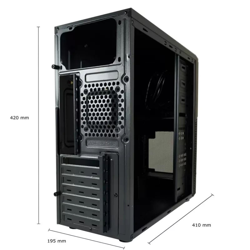 PC-Gehäuse LC-Power LC-7041B-ON Midi Tower Schwarz