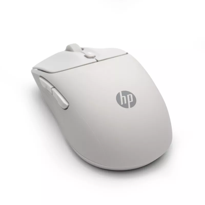 HP 400 Leise Maple Wireless-Maus, beidhändig, RF Wireless + Bluetooth, 6000 DPI, Beige