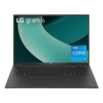 LG Gram 16ZB90RU Intel® Core™ i5 i5-1334U Laptop 40,6 cm (16 Zoll) WQXGA 16 GB LPDDR4x-SDRAM 512 GB SSD Wi-Fi 6E (802.11ax) Windows 11 Pro German Schwarz