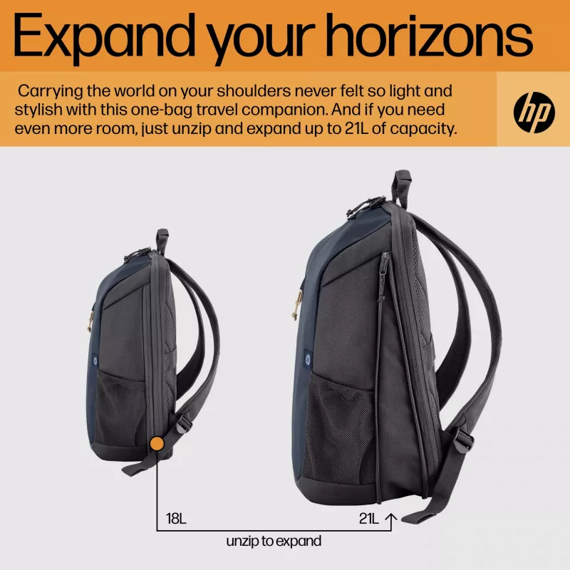 HP Travel 18 Liter 15.6 Iron Grau Laptop-Rucksack