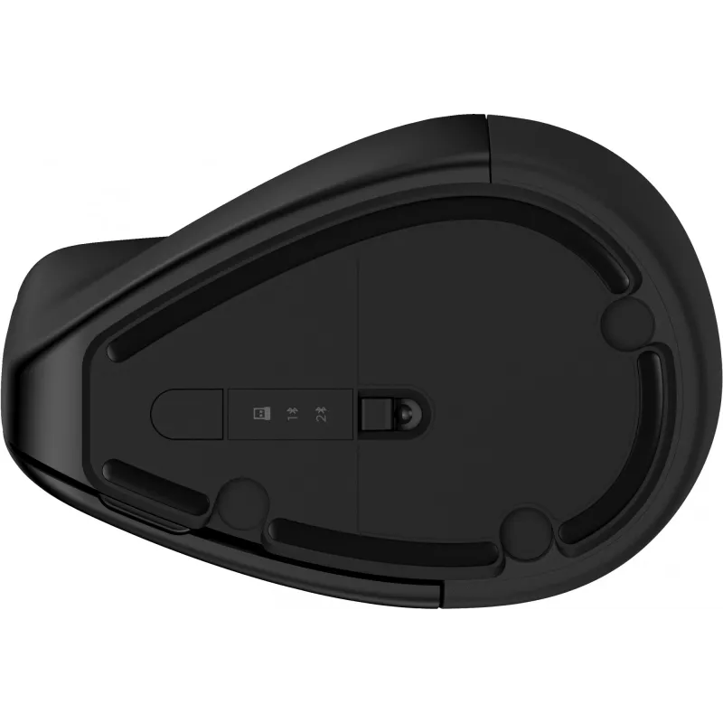 HP 920 Ergonomische kabellose Maus, Rechtshänder, vertikales Design, Bluetooth + USB Typ A, 4000 DPI, Schwarz