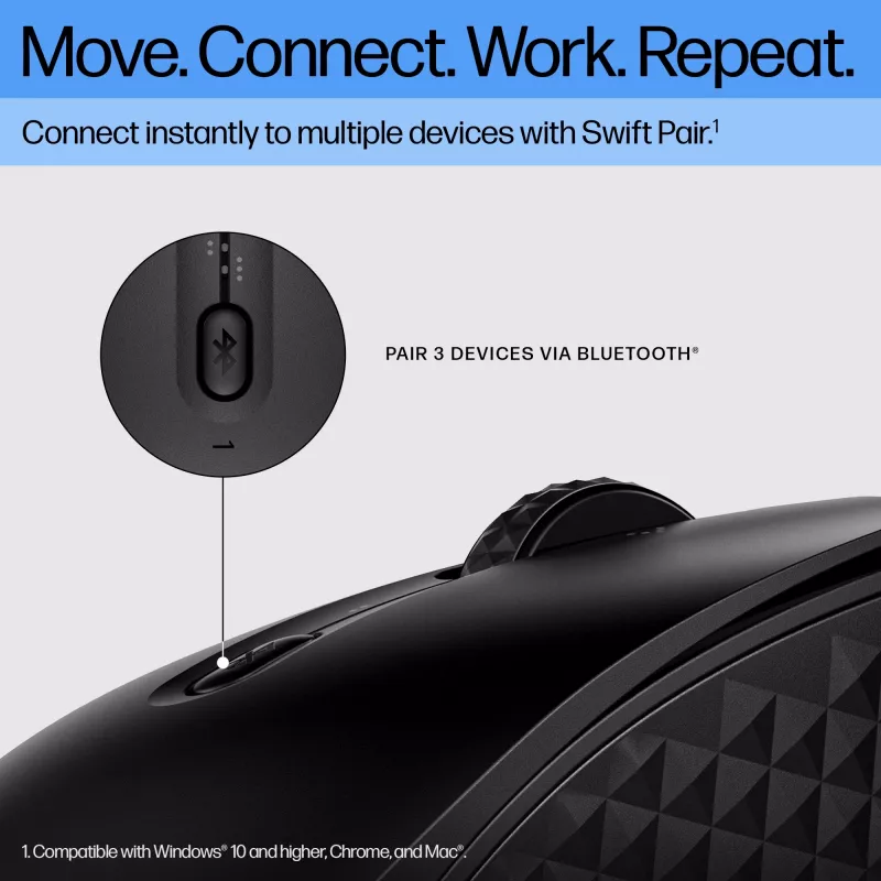 HP 420 Programmierbare Bluetooth-Maus, beidhändig, Bluetooth, 4000 DPI, Schwarz