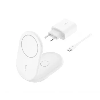 BELKIN Boostcharge Qi2 15w Magnetic 2in1 Stand – Weiß