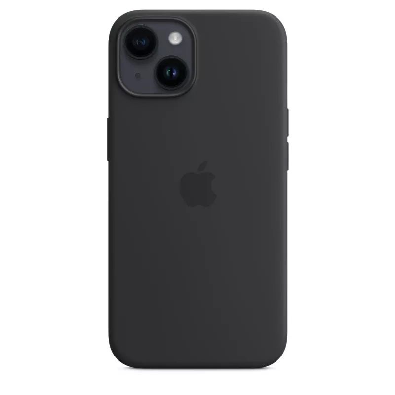 Cover Apple iPhone 14 Silikon Case mit MagSafe Mitternacht